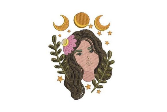 Pagan Goddess Embroidery Design