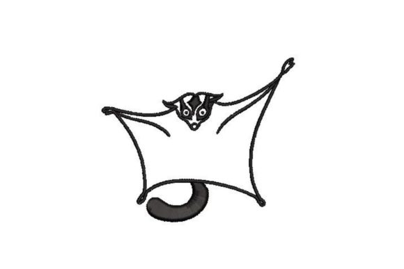 Sugar Glider Embroidery Design