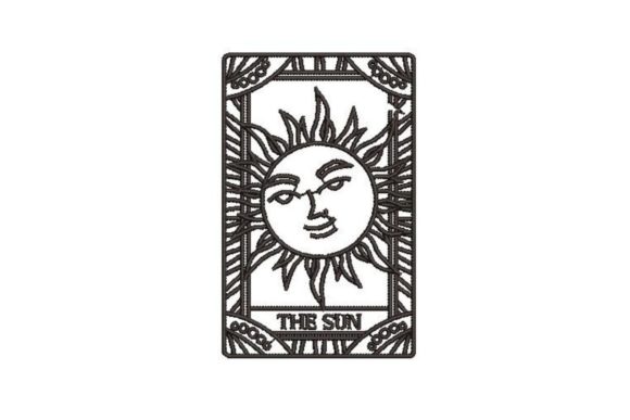 Tarot Card Embroidery Design